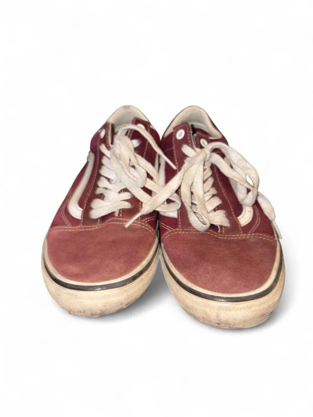 Vans burgundy and white Old Skool sneakers 11.5